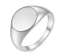 VanSabrina Anillo de amistad de acero inoxidable, anillo de compromiso, anillo de boda, joyería de regalo de cumpleaños para mujeres y hombres, Acero inoxidable, Sin piedra preciosa
