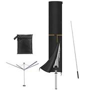 VANSHEIM Funda para tendedero Leifheit con cremallera, funda protectora para Leifheit para la ropa sucia, impermeable, también para diámetro de 300 cm, funda para sombrilla de 170 x 32 cm
