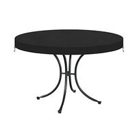 VANSHEIM Funda Protectora para Mesa de Jardín Funda Tablero Mesa Funda Mesa Terraza Impermeable Resistente al Viento Durabilidad Paño Polyester Ø110X10cm