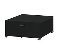 VANSHEIM Fundas Muebles Jardin Impermeable Fundas Protectoras Muebles Exteriores Jardin Cubierta de Mesa Sillas Sofa Baja Taburete Mesita Tumbonas Tela Oxford Anti UV Negro 150x130X90cm