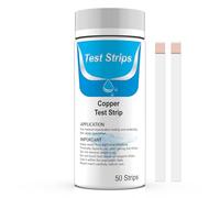 VANSUKY 50 Tiras Reactivas de Cobre - Alta Sensibilidad 0-2 mg/L (ppm) con 8 Escalas (0, 0,05, 0,1, 0,2, 0,4, 1, 1,5, 2) - Análisis preciso de agua para Agua potable, Acuario, Piscina y Laboratorio