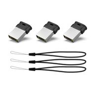 Vansuny 3 piezas USB Stick 16GB Mini USB Sticks 2.0 Speicherstick 16GB Almacenamiento Externo USB Flash Drive Memory Stick con Lanyard portátil para Auto/Escritorio/Laptop (Negro)