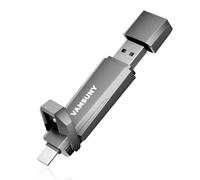 Vansuny Pendrive USB C 512GB SSD Externo Velocidad hasta 1000 MB/s Memoria Externa USB 3.2 con Puertos Duales (USB-C + USB-A) para iPhone 15/ Mac/PC/Smartphone/Consola y Más