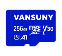 Vansuny Tarjeta Micro SD 256GB con Adaptador SD Micro 256GB Velocidad de 100 MB/s (A1, UHS-I, Clase 10, U3, V30)