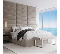VANT Tapizado Cabecero - Paneles de Pared de Acento - Paquetes 4 - Cama Individual Doble Tamaño(Tormenta de Arena de Terciopelo de Felpa, 91cm Ancho)
