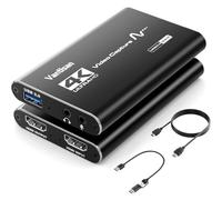 VANTISAN Tarjeta de captura de video 4K, dispositivo de captura de video HDMI con audio + micrófono, tarjeta de captura USB 3.0 compatible con Full HD 1080P 60 fps para transmisión/juego PS5/cámara