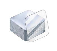 VANTOBEST 50 almohadillas adhesivas cuadradas transparentes de doble cara de 2.36 x 2.36 pulgadas, cintas de montaje resistentes para paredes, parches colgantes de vidrio, bricolaje, manualidades