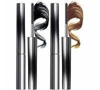 Vantora Iron Wand Mascara, Lashique Metal Wand Mascara, 3D Curling Eyelash Iron Mascaras, Waterproof & Sweatproof Lengthening & Curling Mascaras, Smudge-Proof (Black+Brown)