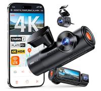VANTRUE N4 Pro S Dashcam STARVIS 2 4K+ 1080P+ 1440P, 5GHz WiFi PlatePix™ Dash CAM GPS 360° HDR Buffer Monitor de Aparcamiento Cámara de Coche, visión Nocturna, Comando de Voz, LTE Opcional