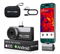 VANTRUE POWER TS2 Cámara Térmica Termográfica Infrarroja para iOS/iPad/Android, Visión Macro de 8 mm, Objetivo Manual, Superresolución 512x384, Thermal Imager, de -20 °C a 550 °C, para Inspección HVAC
