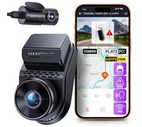 VANTRUE S1 Pro Dashcam Doble Lente 2,7K+1080P 60fps, Wi-Fi 5GHz GPS, Visión Nocturna STARVIS 2, Vigilancia Aparcamiento 24h, Supercondensador, Sensor G, Grabación Cíclica, hasta 512GB