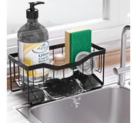 Vanwood Soporte de Esponja para Fregadero de Cocina con Bandeja de Drenaje automático, Organizador de Fregadero, Organizador de Cocina, Organizador de jabón de Drenaje automático para encimera