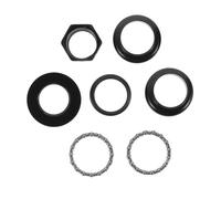 VANZACK 1 Juego Auriculares para Bicicleta Frente Partes Horquilla Cojinete Robusto Aluminio Provenir Ciclo Cónico Auriculares con Rodamiento Tapa De Vástago De Bicicleta Metal Black