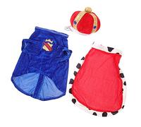 VANZACK 1 Juego Ropa para Mascotas Cachorro Manto De Perros Correa Disfraces De Perros para Perros Grandes Tijeras De Peluqueria Canina Adorable Abrigo De Mascota Coronación Capa Paño Blue