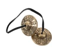 VANZACK 1 Par de Platillos Tingsha de Latón, Campana Tibetana para Meditación y Baño de Sonido, Diseño Artesanal Duradero
