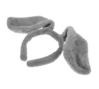 VANZACK 1 Pieza Diadema De Orejas Para Perros Cabello Fiesta Animales Mujer Señoras Simular Diadema De Cachorro Puntiagudo Aro De Pelo De Oreja De Perro Estilo Dama Tela De Felpa Grey