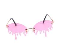 VANZACK 1 Pieza Gafas de Sol Divertidas Lágrimas para Accesorios y Decorativos Lentes para Mujeres Rosa