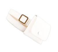 VANZACK 1 pieza Riñonera de Cuero Retro para Mujer Bandolera Casual Multifuncional Bolsa de Pecho Ligera para Claves y Teléfono para Blanco