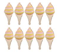 VANZACK 10 Globos de Helado Mini Mate Rosa, Kit para Fiesta Temática de Cumpleaños, Globos Inflables Forma de Cono, Decoración para Celebraciones Infantiles y Eventos de Verano