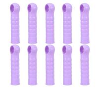 VANZACK 10 Tapas de Mango de Escoba Moradas de 22 Mm, Funda de Plástico Elástica para Reemplazo de Mango de Fregona, Accesorio Antideslizante y Resistente para Limpieza Doméstica