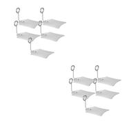 VANZACK 10 Unidades Clip para Etiqueta de Precio de Metal Plata para Supermercado y Farmacia, Soporte Resistente para Etiquetas de Alimentos y Precios