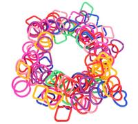 VANZACK 100 Piezas Anillos Plásticos Geométricos Enlaces para Juguetes Infantiles Desarrollo Sensorial Educación Temprana Hogar y Escuela