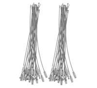 VANZACK 100 Piezas Llaveros de Cable de Acero Inoxidable con Cierre de Resistentes y Versátiles para Colgar Etiquetas Llaves y Identificadores Exterior y Diario