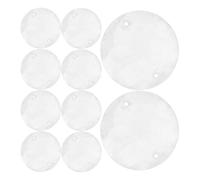 VANZACK 100 Unidades Discos Doble Agujero Redondos de Conchas Marinas Naturales Planas y Ligeras para Manualidades y Cortinas de Puerta Decorativas