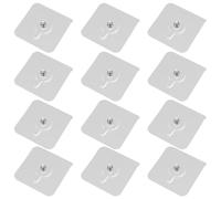 VANZACK 12 Pegatinas Adhesivas sin Rastro para Colgar Cuadros sin Perforaciones 6 MM Expuestos Material Duradero Kit de Ganchos Invisibles para Paredes de Cemento Madera y Puertas