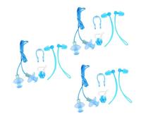 VANZACK 12piezas Protector Nasal y Tapones De Oído Para Natación Impermeables y Reutilizables Protección Para Adultos y Diseño Unisex