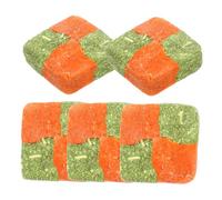 VANZACK 15piezas Juguetes De Masticación para Conejos Cubos De Pasto Natural para Pequeñas Mascotas Snacks De Alfalfa Sin Aditivos Saludables y Seguros