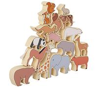 VANZACK 1Juego Bloques Apilables De Animales De Madera para Juguete De Cognición Animal para Estimulación Temprana