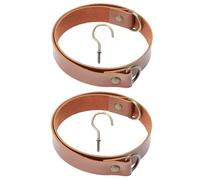 VANZACK 2 Juegos Alzapaños de Cuero para Cortinas con Ganchos Soporte Creativo para Hogar Salón y Decoración de Visillos