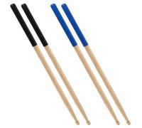 VANZACK 2 pares Baquetas de Madera de Arce con Mango Antideslizante para Práctica Palillos de con Diseño Forma de Adecuados para Batería Jazz y Conciertos