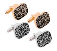 VANZACK 2 Pares Gemelos de Hombre Clásicos y Vintage Cufflinks y Tachuelas para Traje de Negocios y Esmoquin Accesorios Elegantes para Camisas Formales