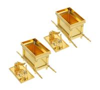 VANZACK 2 Piezas Adornos Religiosos para Iglesia Modelo del Arca Alianza Chapada Figura Decorativa Judaica de Ornamento Espiritual y Artesanal para Decoración Religiosa y Coleccionables