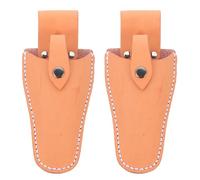 VANZACK 2 Piezas Bolsa de Cuero Cinturón y Botón Metálico | Acceso Rápido y Manos Libres, para Jardineros y Paisajistas, Costuras Resistentes, Diseño Elegante