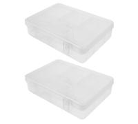 VANZACK 2 Piezas Caja Organizadora de Pinceles y Lápices de Dibujo, Caja para Guardar Lápices, Plástico, Doble Capa, para Estudiantes y Artistas, para Taller y Dibujo al Aire Libre