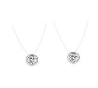 VANZACK 2 Piezas Collar con Colgante de Elegante y Transparente para Mujer y Chica Joyería de Fiesta con Diseño Invisible Línea de Pesca Especial Duradero