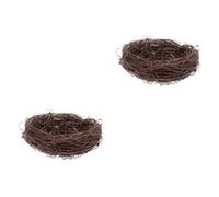 VANZACK 2 Piezas De Ave Nido De Pájaros Adornos De Nido De Pájaro Decoración De Jaula De Pájaros Cría De Aves Nido De Periquito Pájaro Ramita Rota Sucursal De Madera