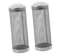 VANZACK 2 Piezas de Filtro para Acuarios de Acero Inoxidable Malla Fina Reutilizable Cubierta Protectora para de Entrada de Agua Peceras