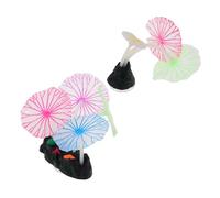 VANZACK 2 Piezas Decoración Acuario con Medusas Simuladas y Hongos de Silicona Brillantes de Fluorescentes para Peceras Adorno Subacuático Versátil para y Oficina