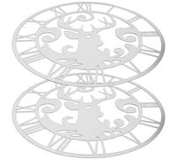 VANZACK 2 Piezas Pegatina de Espejo Acrílico Circular Reno, Reloj
