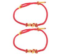 VANZACK 2 Piezas Pulsera de Hilo Rojo Amuleto Serpiente para Parejas, Diseño Elegante y Artesanal, Resistente al Desgaste, Adecuado para Uso Diario y Momentos Obsequios del Año Serpiente