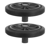 VANZACK 2 Piezas Ruedas de Repuesto para Cubo de Basura Exterior Diseño de Gran Capacidad, Material PU Negro y Seguridad para Uso en Calles y Exteriores