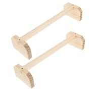 VANZACK 2 Piezas Soporte de Madera para Percha de Estante para Entrenamiento de Aves Juguete Natural para y Pájaros Pequeños Accesorio de Jaula para Actividad y Diversión