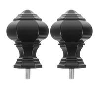 VANZACK 2 Piezas Terminales Decorativos para Barra de Cortina Abs Elegante Reemplazo para Barra Redonda Accesorios de Decoración para Ventanas Fácil Instalación