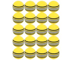 VANZACK 20 Piezas Pelota de EVA de 42mm para Práctica de Golf, Amarilla | Ligera y Flexible, para Putting y Uso Lugar, Ayuda de Entrenamiento, Color Visible