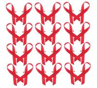 VANZACK 200piezas Broches Cinta Roja Para Concienciación Salud Pública Pin Elegante Regalo Mujer Actividades Benéficas Solidaridad