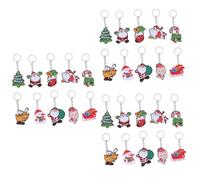 VANZACK 24 Piezas De Papá Noel Alegre Favor Dibujos Animados De Navidad Decoraciones Navideñas Colgante De Navidad
